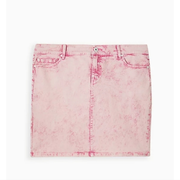 🆕️🩷 1X DENIM PINK-WASH MINI SKIRT🩷 - Picture 4 of 4